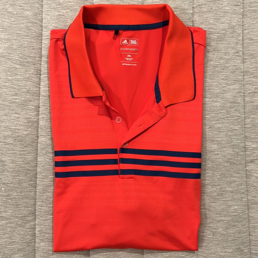 ADIDAS GOLF SHIRT - short sleeve pure motion MENS 2xl